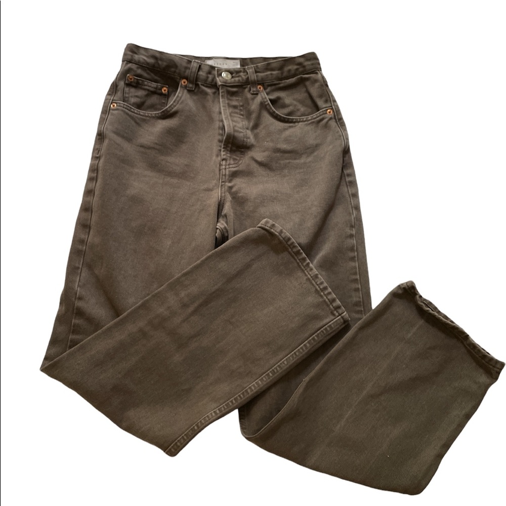 Topshop brown denim pants/jeans